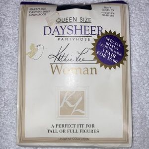 Kathie Lee queen size 2x daysheeer pantyhose navy